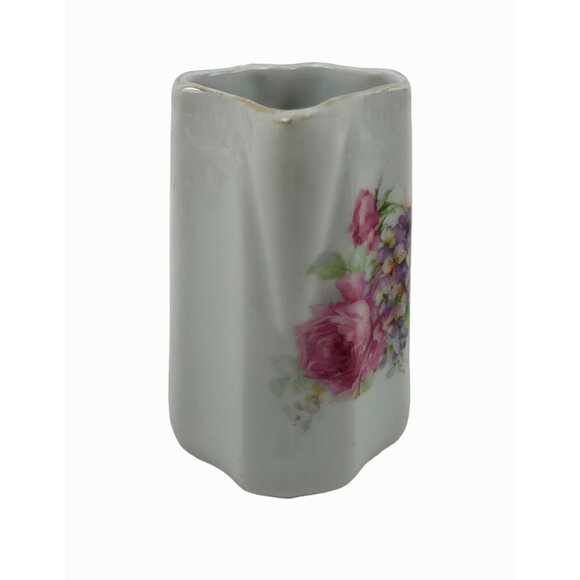 Greiner Herda Bavarian Creamer Small Pitcher Germany Pink Roses Porcelain 8oz - Picture 4 of 10